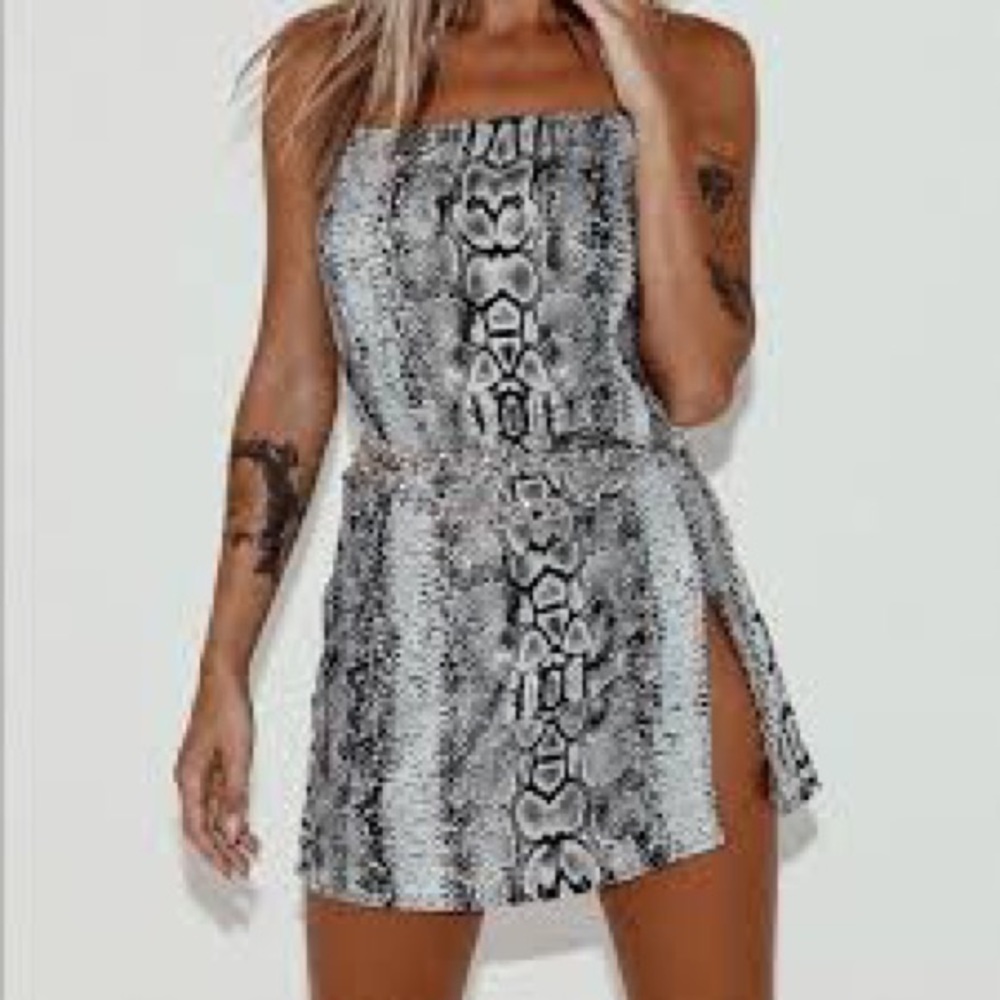 Motel Rocks Snakeskin Slip Dress